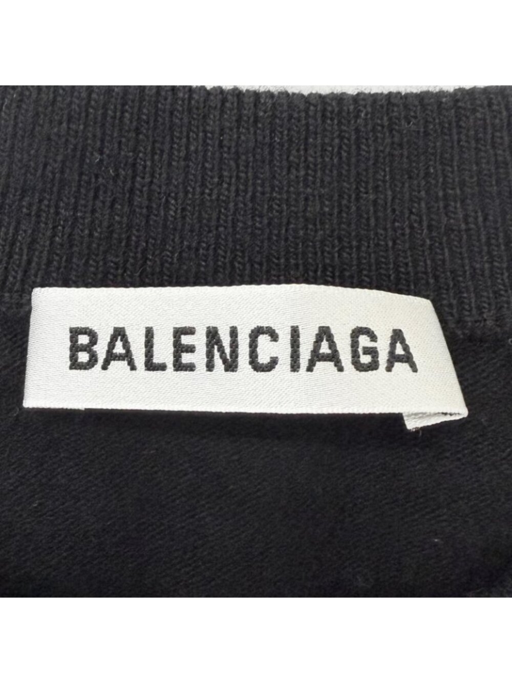 Balenciaga BB Logo Embroidery Crew Neck Oversize Sweater Black - Picture 7 of 10